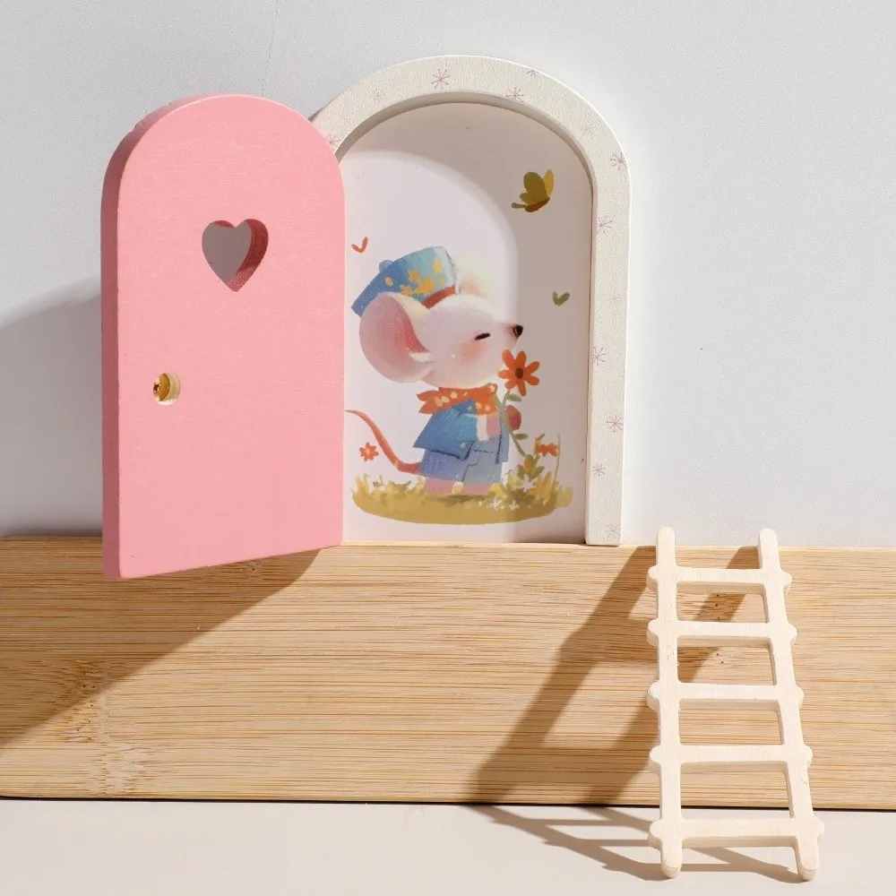 Wooden Mini Fairy Elf Door Home Decor