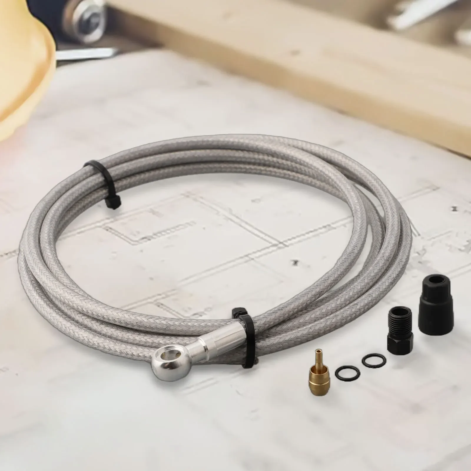 1 Set Hydraulic Disc Brake Hose Road Bike Hydraulic Brake Hose Olive Insert Connecting Bolt Kit For -Shimano 2m Accessories