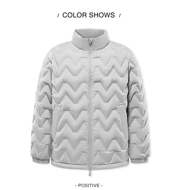 Chaqueta de plumón para hombre, impermeable, cálida, de cuello, para uso diario, nueva, de invierno, versátil, de color sencillo.