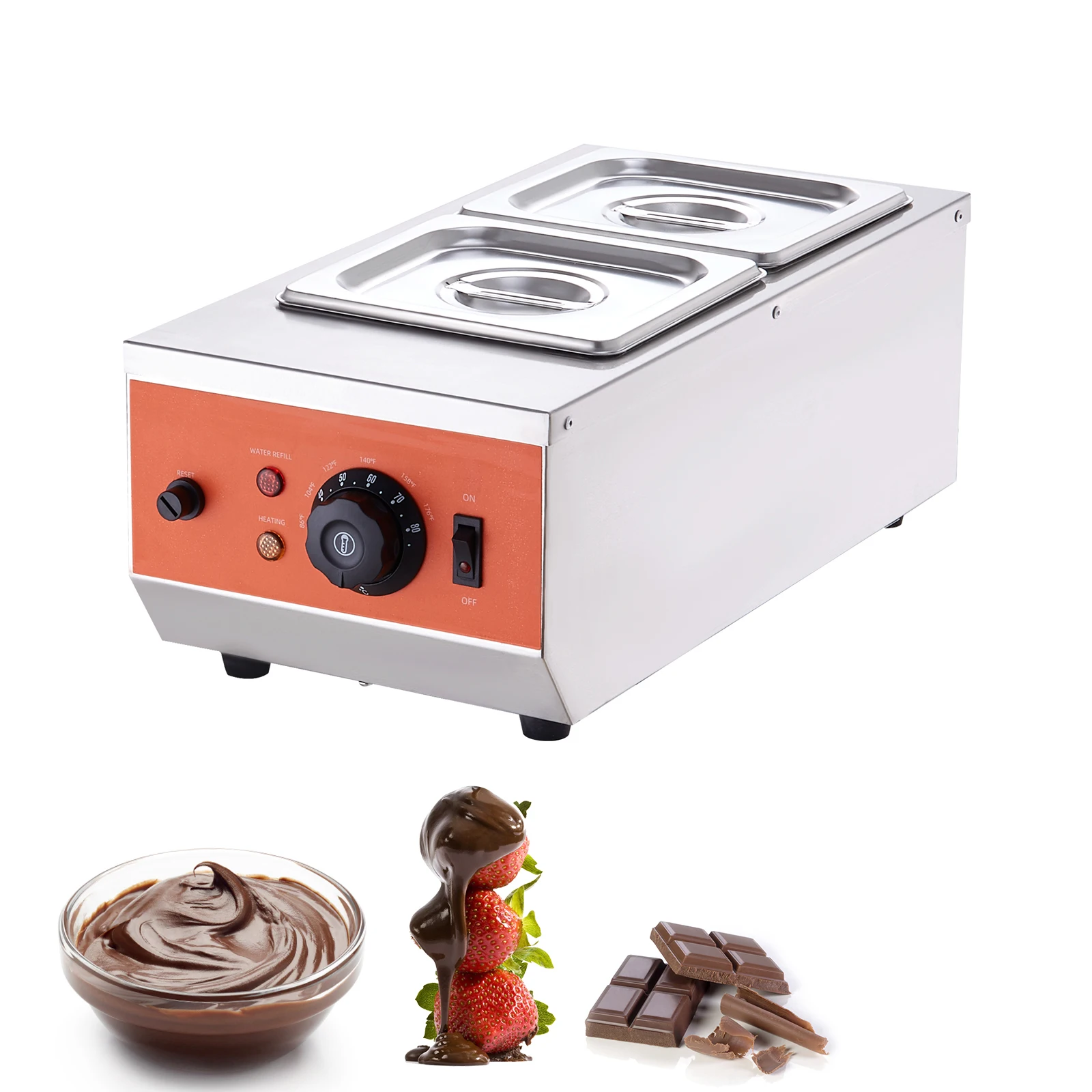 SucceBuy 2 3 Tanks Electric Chocolate Tempering Machine Chocolate cascade Melting Pot for Kitchen home appliance 1