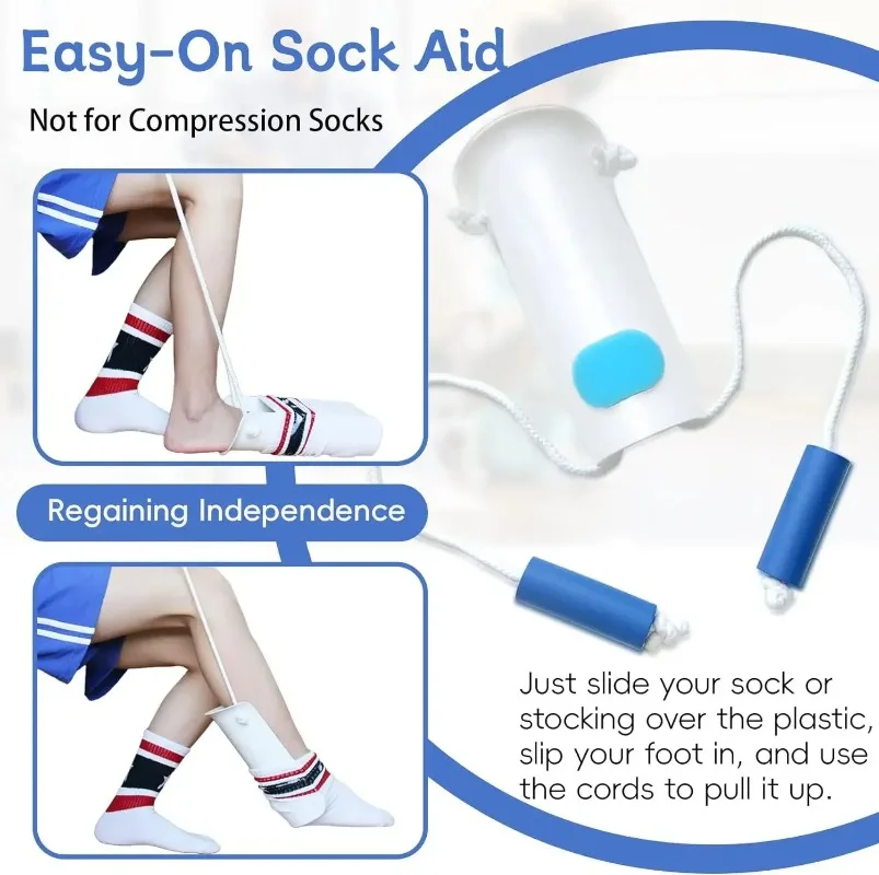 Sock Aid Helper Non Slip Design No Bending Required for Elderly Seniors Arthritis Patients Post Surgery Recovery Home Use