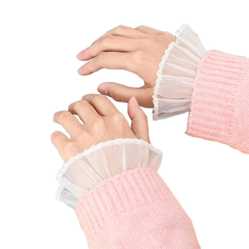 

False Wristband Autumn Winter Sweater Decorative Sleeves Flared Wrist Cuffs