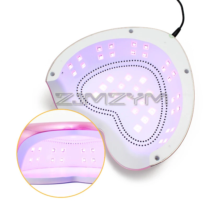 충전식 네일 드릴 머신, 귀여운 하트 모양, 빠른 건조 매니큐어 하이브리드 프로 큐어, UV LED 네일 램프, 96W