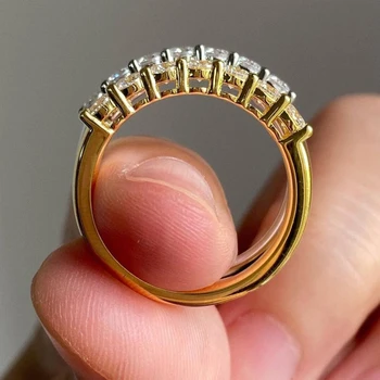 3mm Moissanite Rings for Women S925 Silver 7 Stone Engagement Wedding Sparkling Diamond Ring Fine Jewelry Gift 5