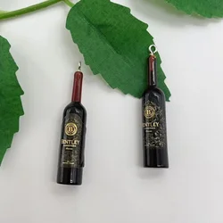 Set of 10 Red Wine Bottle Resin Charms for Jewelry and Crafting Projects (2)