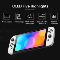 Nintendo Switch OLED-модель 7-дюймовый экран Ручка Joy-Con Улучшенная аудио регулируемая консоль Стабильный режим ТВ Видеоигра — изображение 4