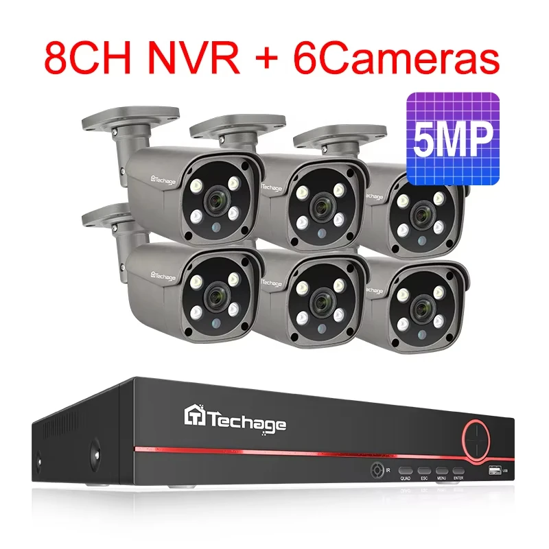 8CH 6Pcs 5MP Camera