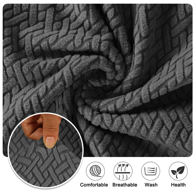 LEVIVEl Fodera per divano elastica spessa per soggiorno Fodera per poltrona in pile polare elasticizzato 1/2/3/4 posti Fodera per divano ad angolo 3