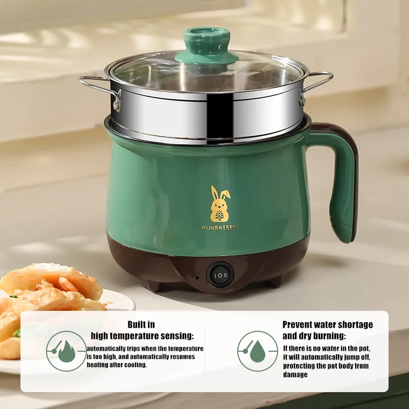 Electric Cooker for Home Kitchen 2 People Multifunction Non-stick