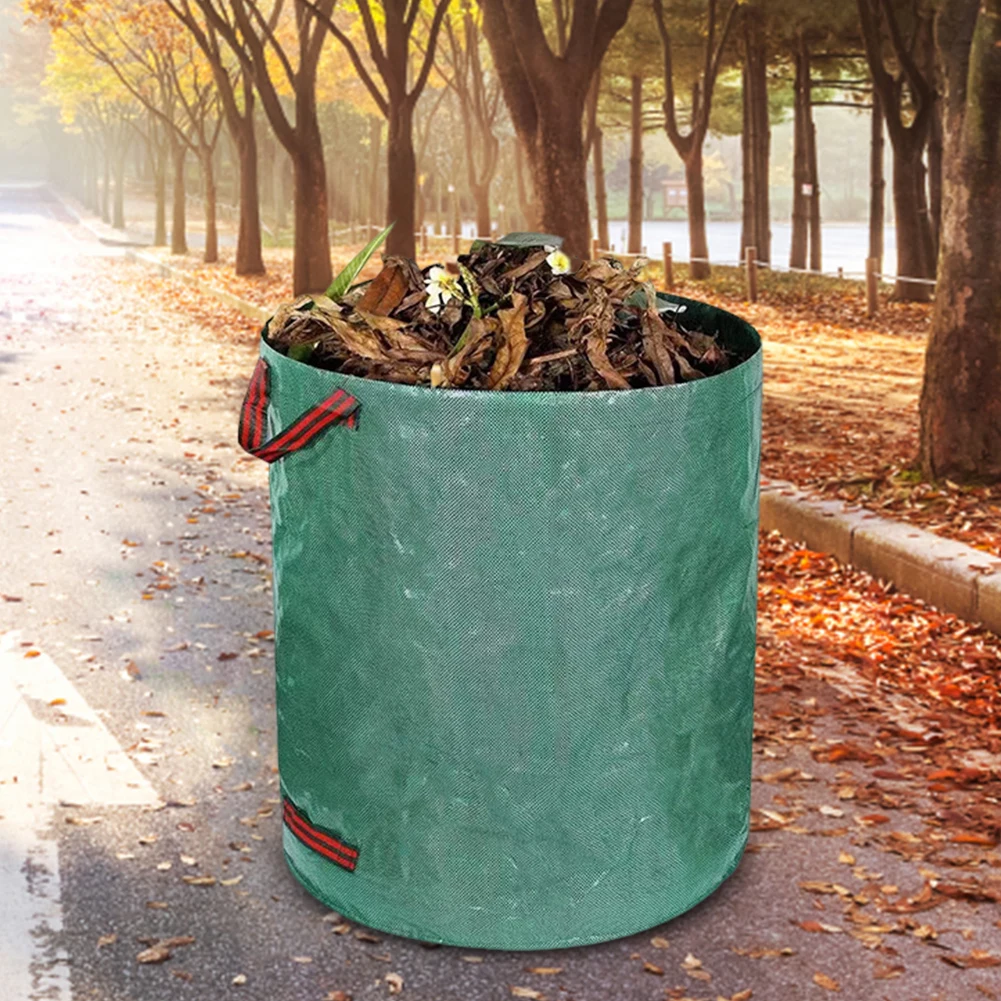Garden Waste Bag 60-500L Reusable Garden Bag Large Capacity Leaf Sack Light Trash Can Foldable Bag Garden Garbage Waste Container Storage