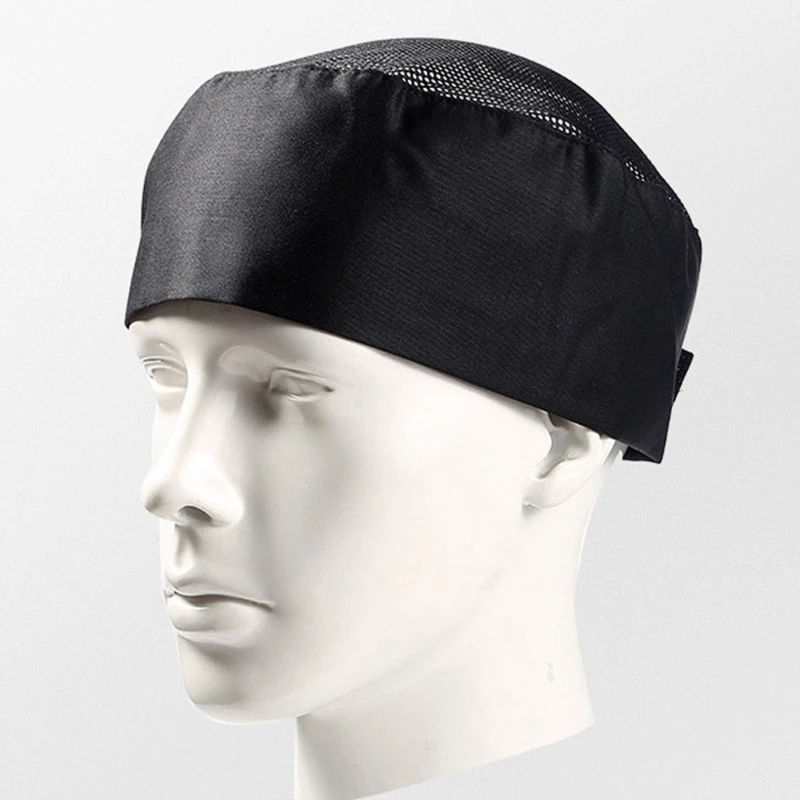 Chef Hat Restaurant Kitchen Baker Catering Cooking Cap Women Men Food Service Working Cap Mesh Top Uniform Cooker Hat
