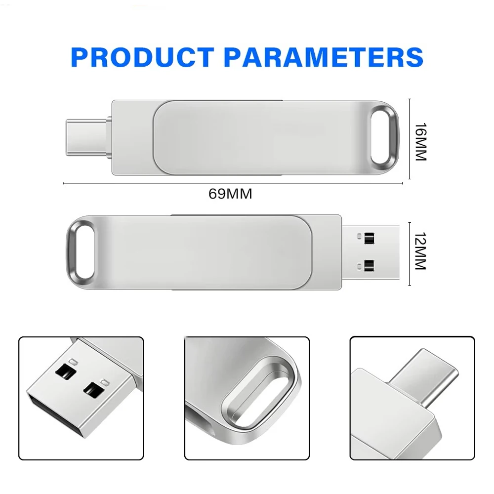 Xiaomi USB Flash Drive 3.0 16TB 2TB 512GB Metal Waterproof Type C PenDrive For Computer Storage Devices pen drive usb flash drive flash drive