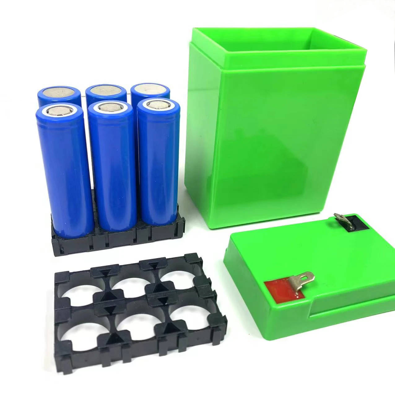 DIY 18650 Lithium Battery Box Pack 4V4Ah 6V4Ah Plastic Battery Storage Case 4/6 PCS Holder Bracket Fixture Shell