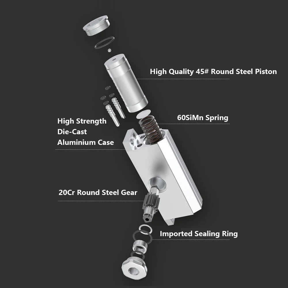1pcs Thickened Aluminium Alloy Automatic Door Closer 45-85 kg Door Closing Equipment Adjustable Hardware