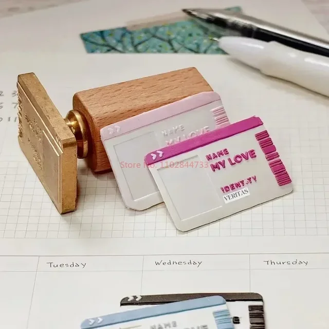 New Diy Fire Seal Stamp Head Alice Dream Ice Cream Lotus Multi-layer Handmade Embossed Stamp Copperhead Invitation Envelope Seal 6