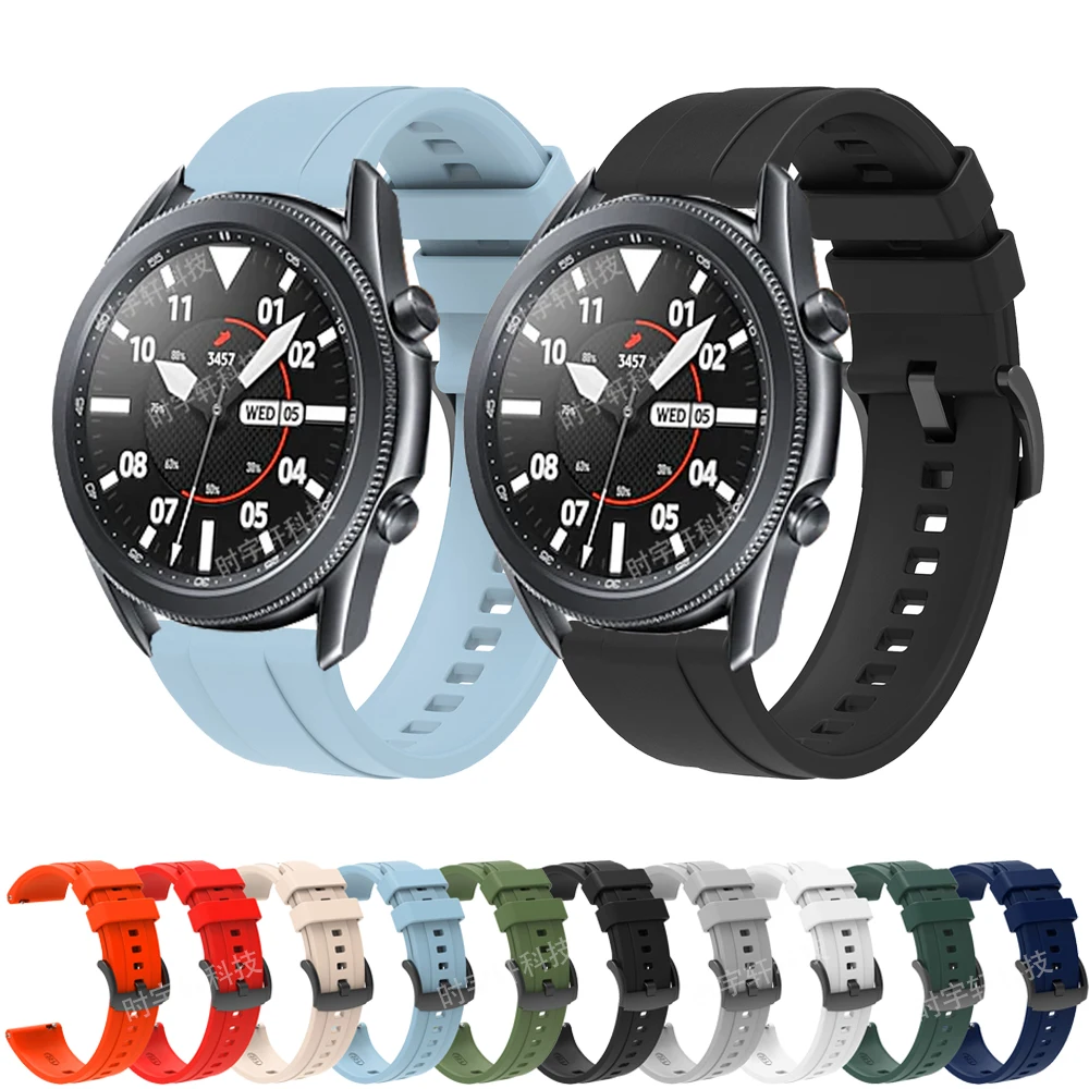 

Ремешок силиконовый для Samsung Galaxy Watch 3 45 мм, спортивный браслет для Samsung Gear S3 Frontier/Classic/Watch 46 мм, 22 мм