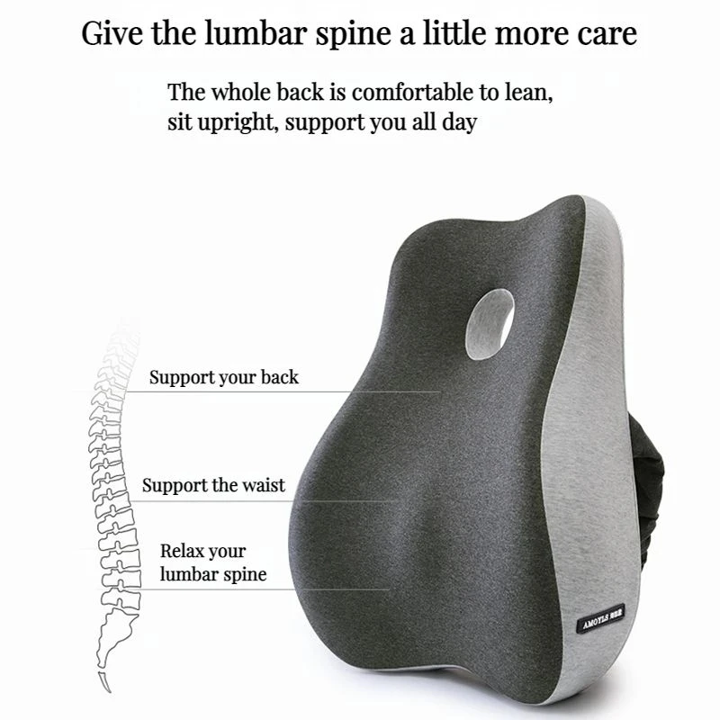 Memory Foam Car Back Support Massage Lumbar Support Cushion Ergonomic Waist  Neck Rest Pillow for Auto Seat Office Chair - Price history & Review, AliExpress Seller - AUTO MANAGER Store