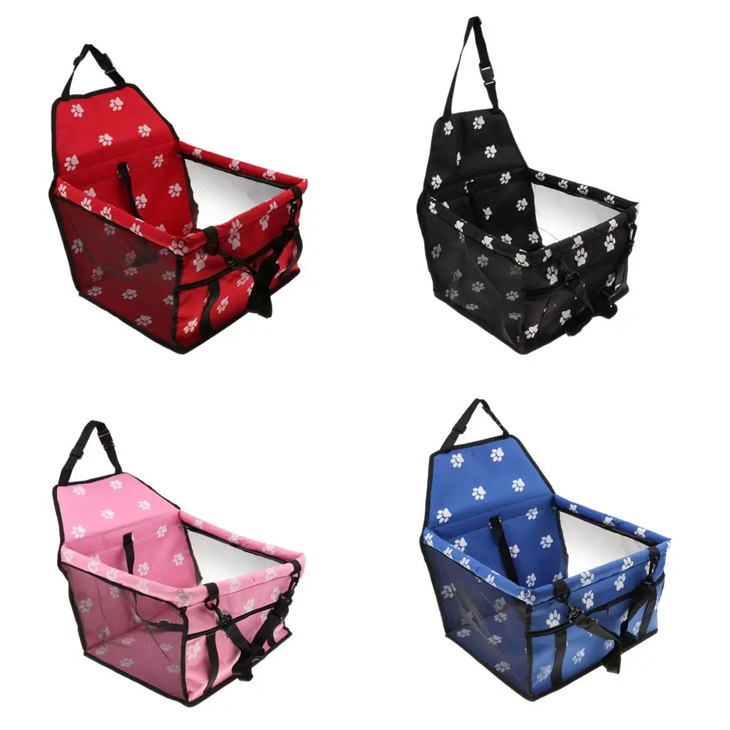 Dog Ventilated Seat Kennel Pet Car Booster Seat Travel Box with Leash