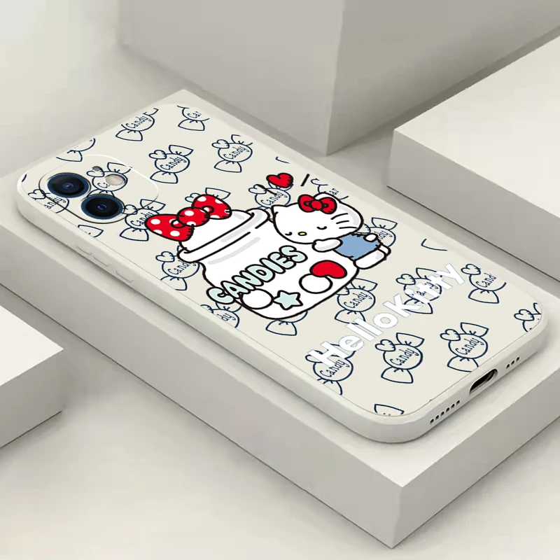thumbnail image 1 of For iPhone 15 Pro Max Hello kitty Cat Cover For iPhone 14 13 12 11 Pro Max Mini 6 6s 7 8 Plus X XR XS Max white clear Phone case, 1 of 5