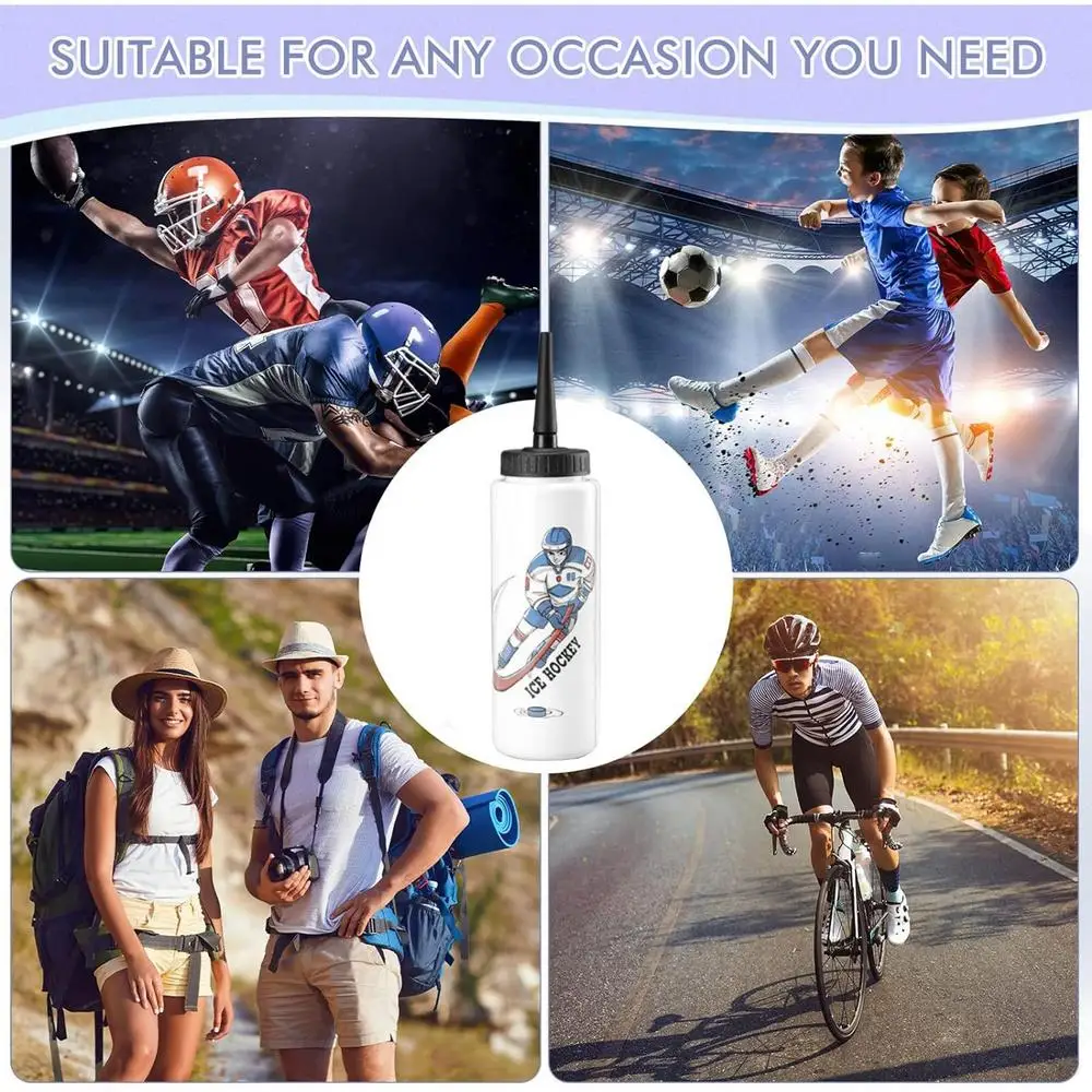 Description Picture 4 of item1PC 1000ML Ice Hockey Water Bottle Portable Large Capacity Football Bottle Classic Extended Tip Design Sports Gear