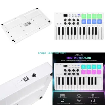 Practical 25 MIDI Keyboard DJ Controller Works with Various Music Software