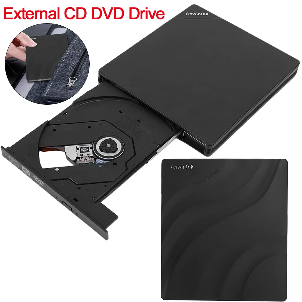 

USB 3.0 Type-C Внешний DVD RW CD записывающий привод, устройство для чтения оптических дисков, внешний диск для ноутбука и ПК