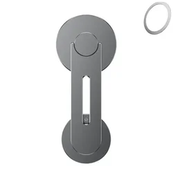 Magnetic Car Phone Holder with Metal Expansion Bracket (Grey)