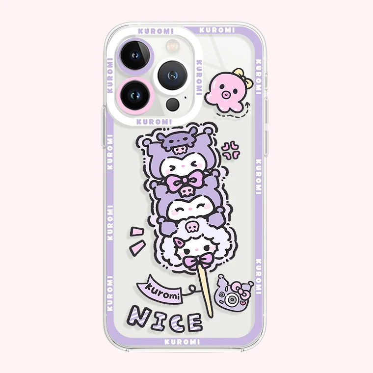 thumbnail image 1 of Kuromi Pachacco Cinnamoroll Soft Case for iPhone 14 Pro Max 13 12 Mini 11 Pro XR XS X 8 7 6 6S Plus SE 2020 Hello Kitty Cover, 1 of 5