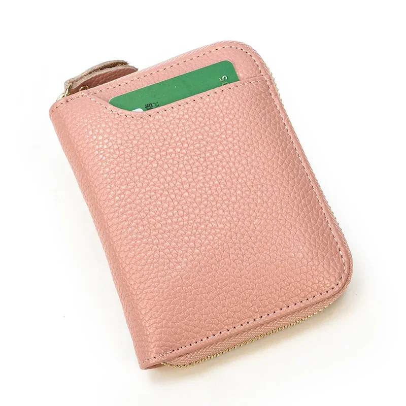 

100% genuine Leather Men's Coin Purse women fashion small cowhide short Wallet mini Money Bag Credit Card Pockets clutch wallet