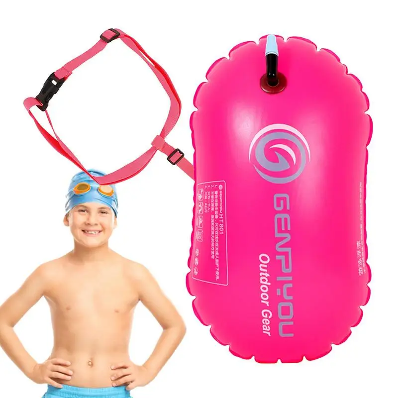 

Буй для плавания плавающий плавательный пузырь из ПВХ для безопасных тренировок и сухой сумки светильник и видимый плавательный пузырь для безопасного обучения плаванию в открытой воде