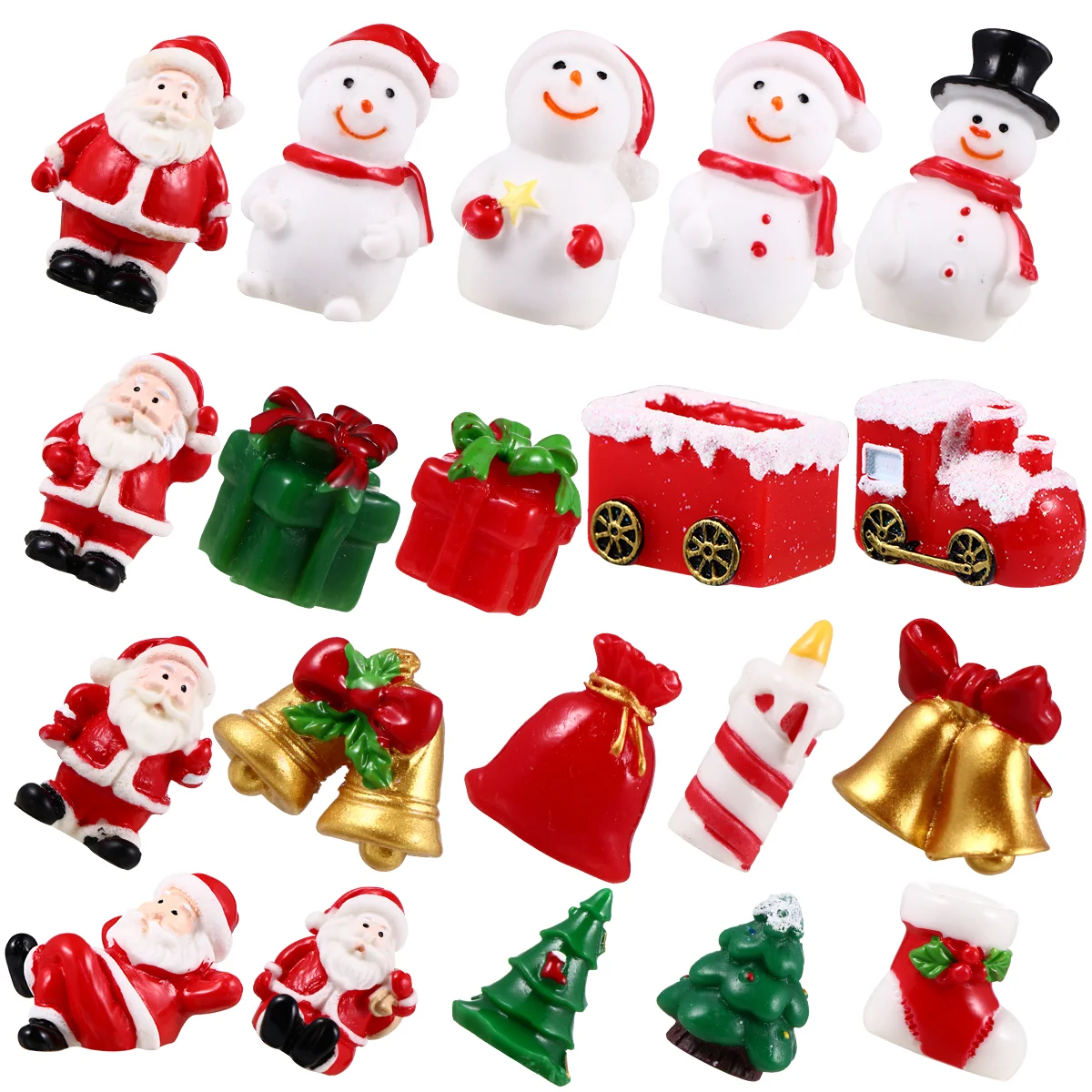 

20 Pcs Christmas Micro Landscape Resin Ornament Trees Mini Model Scene Decoration Filler Miniature Craft