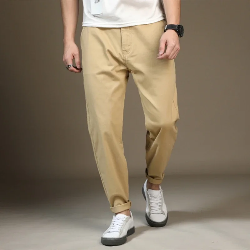 Big size Men's pants spring new casual pants male black feet wild plus size harem trousers tide men trousers cotton pants 46 48 4