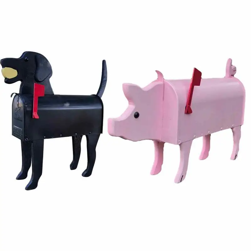 

Animal Mailbox Waterproof Garden Postal Box Durable Funny Cute Outdoor Farm Courtyard Decorations Creative Dog Pig Letter Box