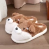 Soft Cute Shiba Inu Dog Slippers Plush Cotton Household Shoes Animal Puppy Couples Home Slippers NEW Man Women Funny Slippers 1