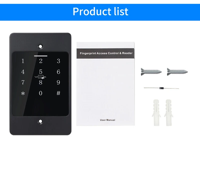 H5 Tuya Wifi Standalone Access Control RFID Keypad Metal IP67 Waterproof Embedde