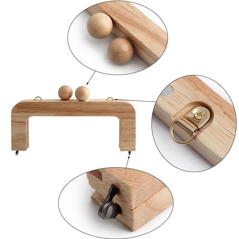 Wooden Frame Lock Handle for Hand Bags 5