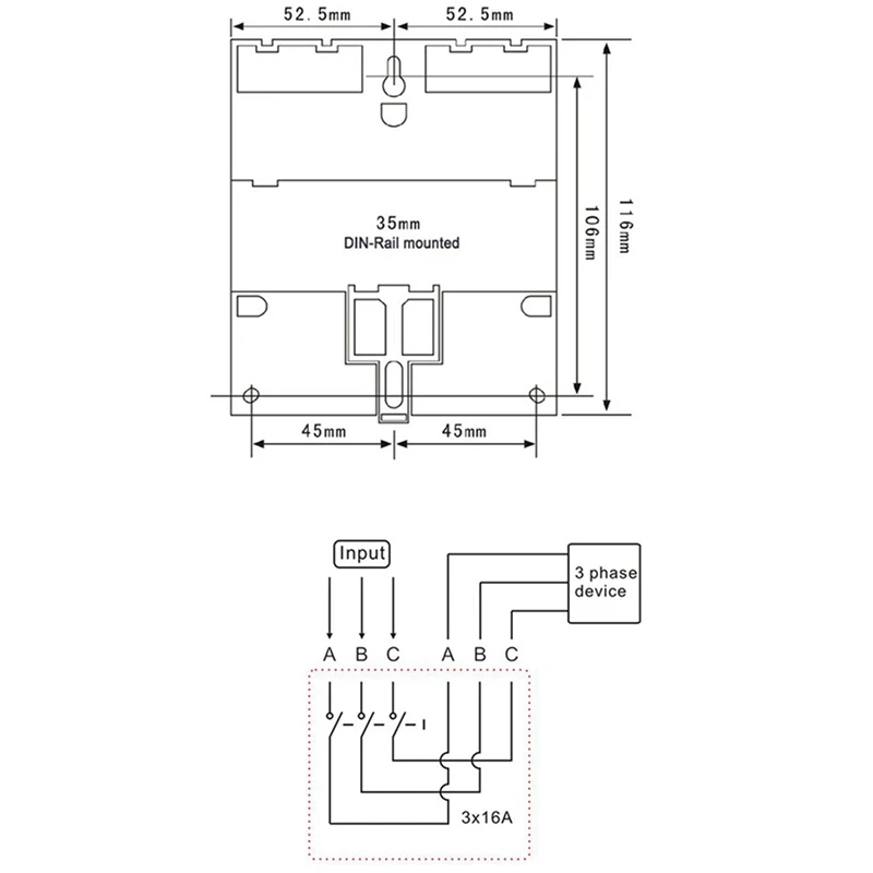 2X Three Phases 380V 415V TIMER Programmable Switch With Backlight