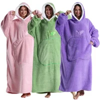 Fashion Cartoon Oversized Blanket Hoodie for Women Men Hoodies Sherpa Fleece Winter Thick Plus Size Couple Sweatshirts Korean
