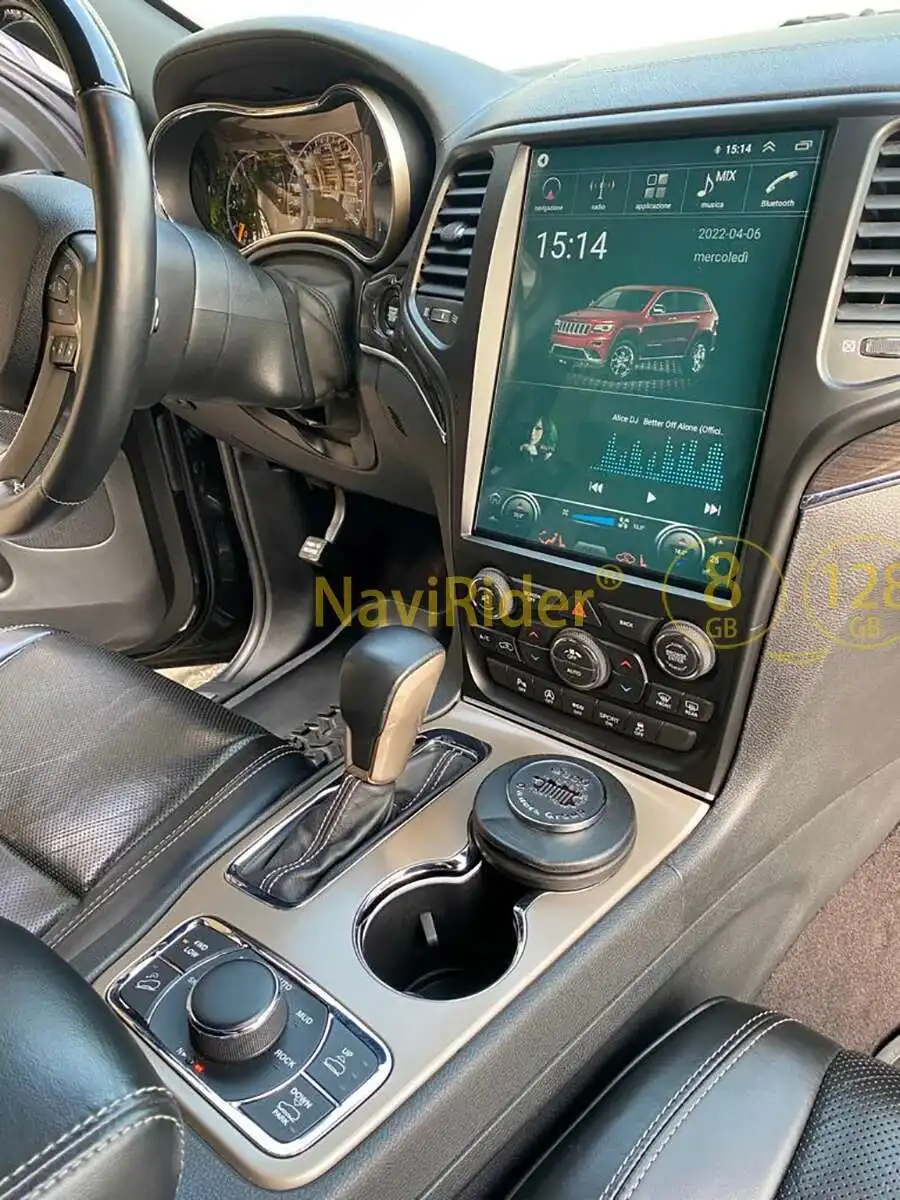 For Jeep Grand Cherokee 2017 2 Din Car Multimedia Stereo Radio Android 14 Screen