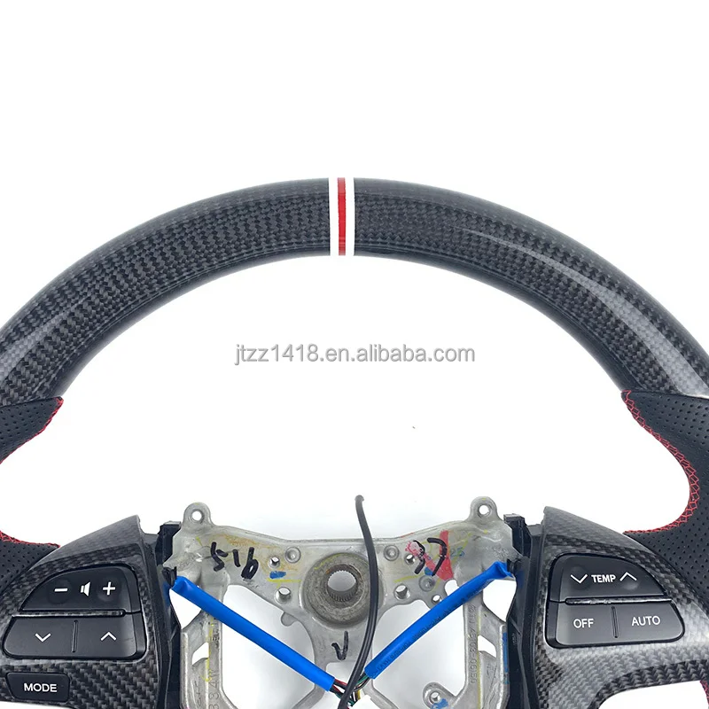 For Toyota Camry Highlander Heracles Vigo Steering Wheel Carbon Fiber 2005 2006 2007 2008 2009 2010 2011 2012 2013