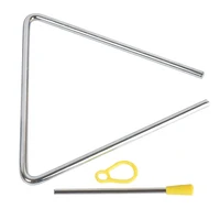 1set 4-8inch Triangolo Classical Metal Percussion Orchestra Performance Instruments Creative Musical Instruments Gift for Kids 1