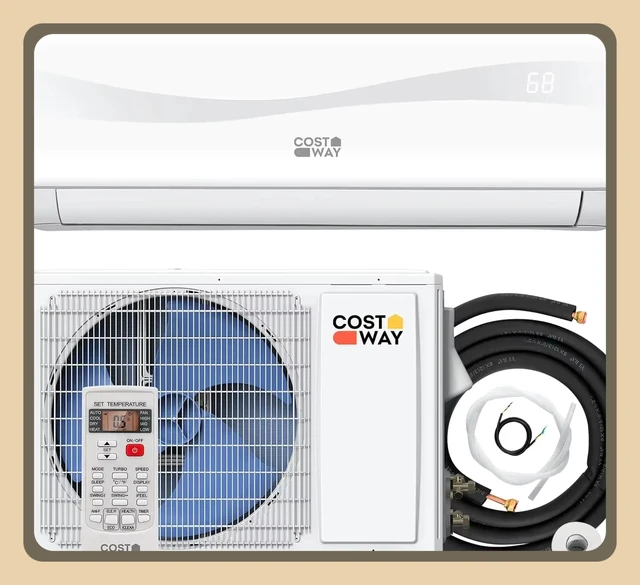 12000-BTU Mini Split Air Conditioner & Heater 20 SEER 115V Wall-Mounted Ductless AC Unit - Energy Efficient Cooling for up to 75 1