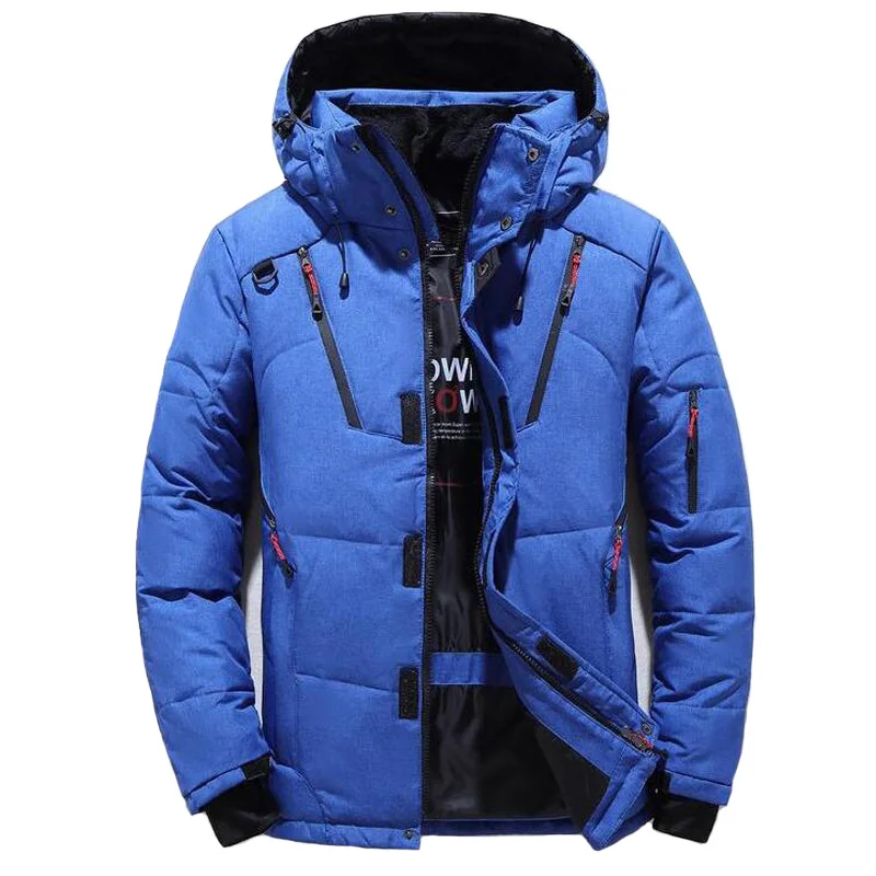

Куртка мужская зимняя на белом утином пуху, с капюшоном, 4XL