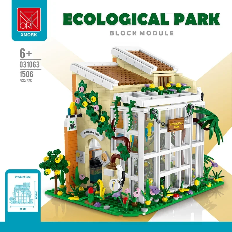 

Creative Expert Modular Buildings Street View MOC MORK 031063 Ecological Park Model 1506PCS Building Block Brick Puzzle Toy Gift