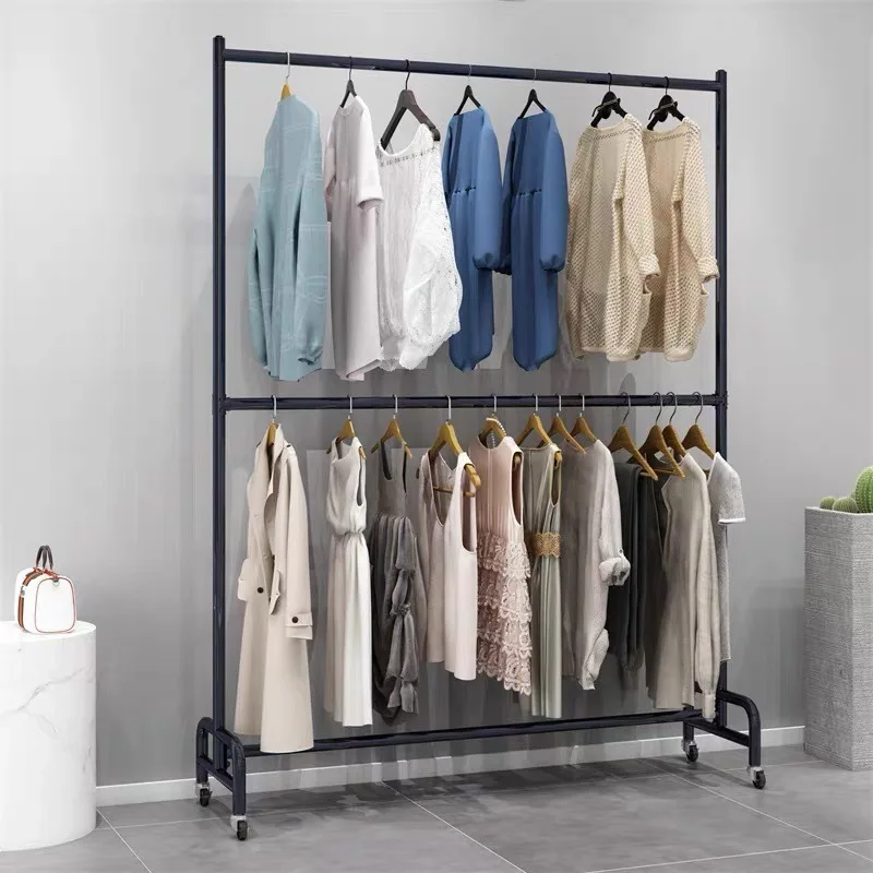Standing Outdoor Cloth Rack Bedroom Vintage Nordic Elegany Kids Shop Minimalist Coat Racks Shelf Kleiderst&auml;nder Furniture Room