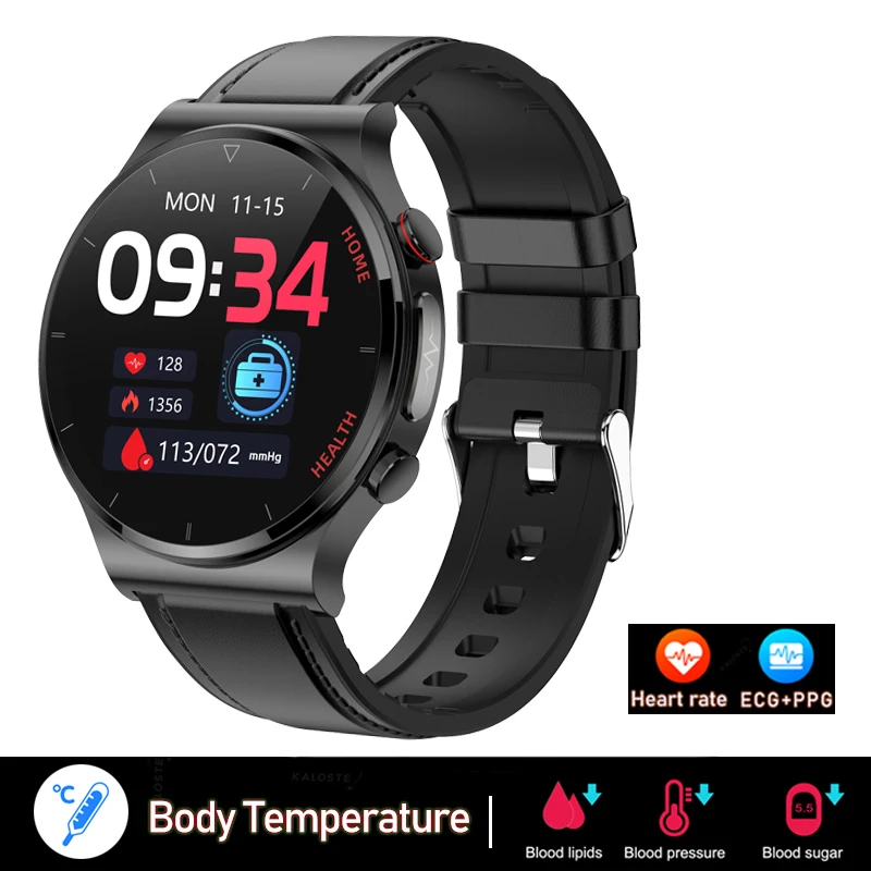 2022 ECG+PPG Smart Watch Men Sangao Laser Health Heart Rate Blood Pressure Fitness Watches IP68 Waterproof Smartwatch For Xiaomi 