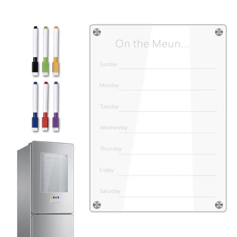 

Dry Erase Board Calendar Clear Acrylic Calendar Planner Note Board Message Board Note Glass Board Frameless Board Portable Blank