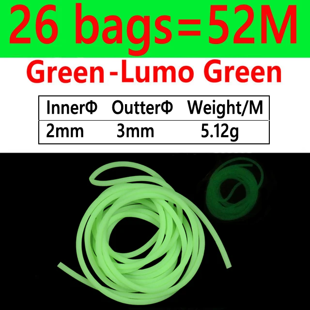 ICERIO 2M Soft Luminous Silicone Tube High Bright for Fishing Glowing  Rubber Tubbing / Rig Making Glow Tube Fishing Accessories - AliExpress