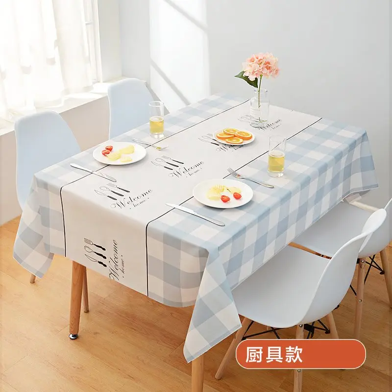 

C43tablecloth waterproof, oil-proof, anti-scalding, no-wash tablecloth, PVC plastic tablecloth, rectangular coffee table clo