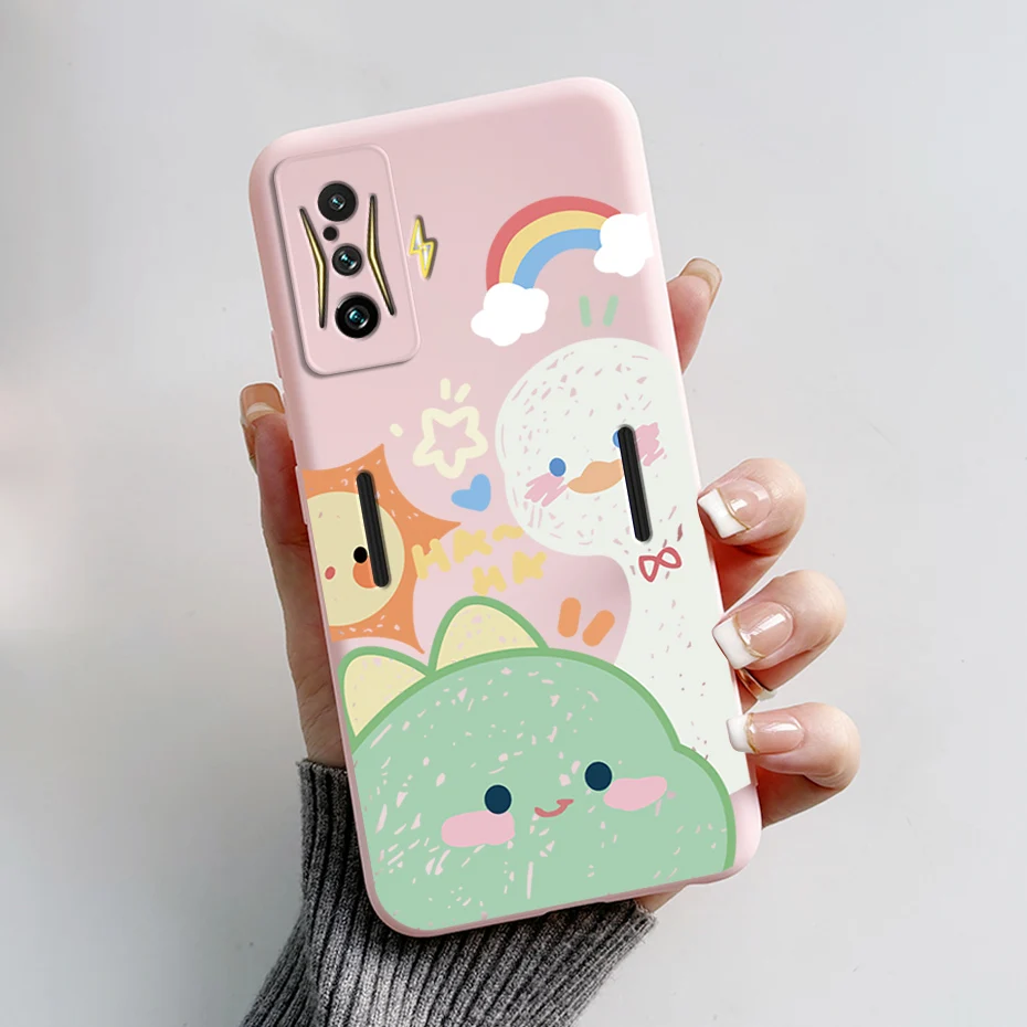 Silicone Soft Cartoon Frog Phone Case for Redmi K50 Gaming Edition
